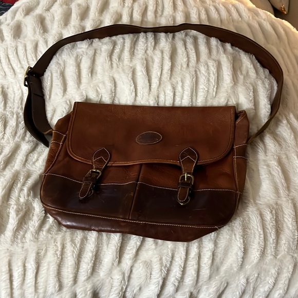 Eddie Bauer Bags Vintage Leather Eddie Bauer Satchel Bag Poshmark